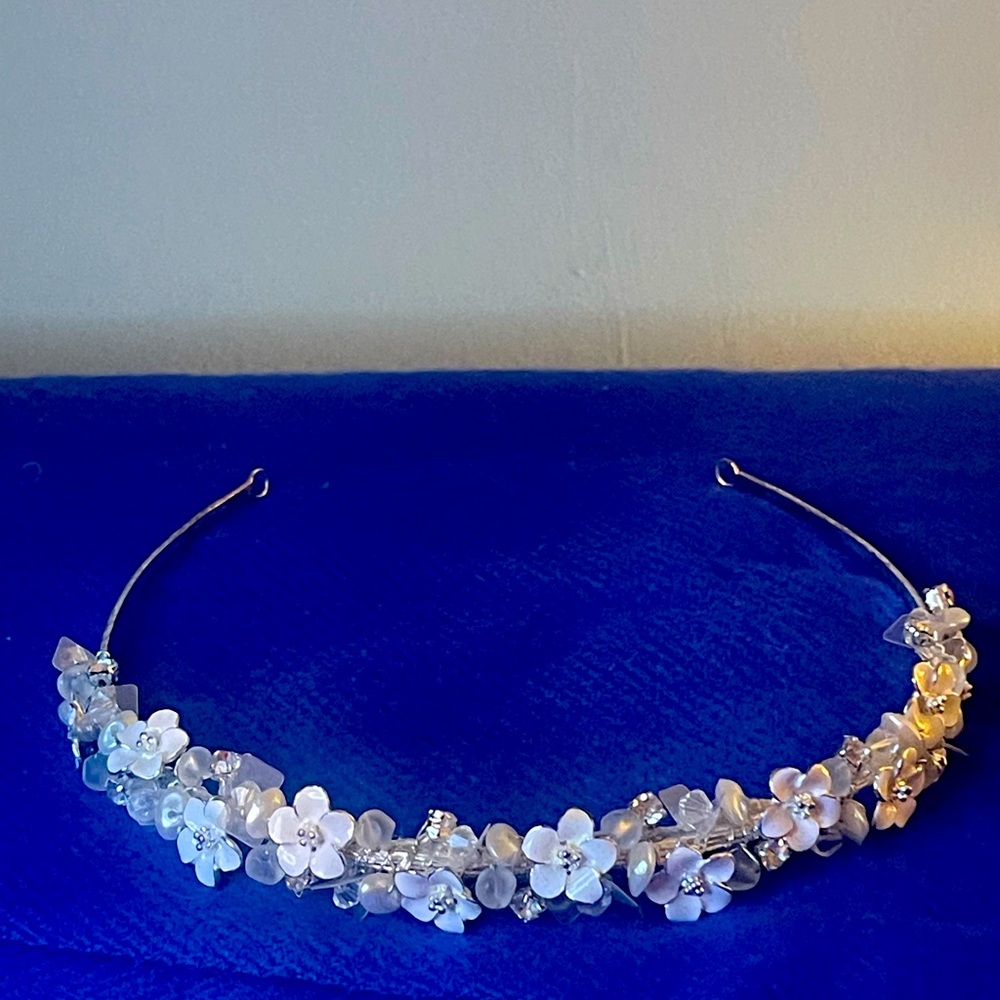Floral beaded headband from David’s Bridal
